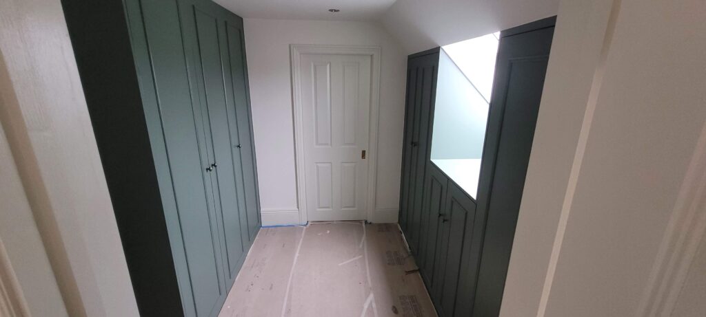Bespoke painted fitted wardrobes in Loughton residential property
