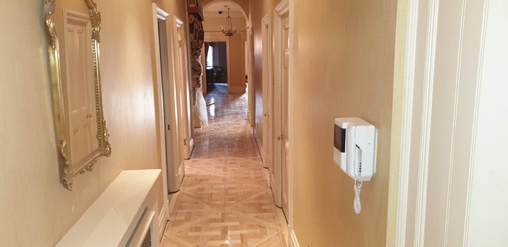 Parquet wood flooring installation and hallway refurbishment in Essex