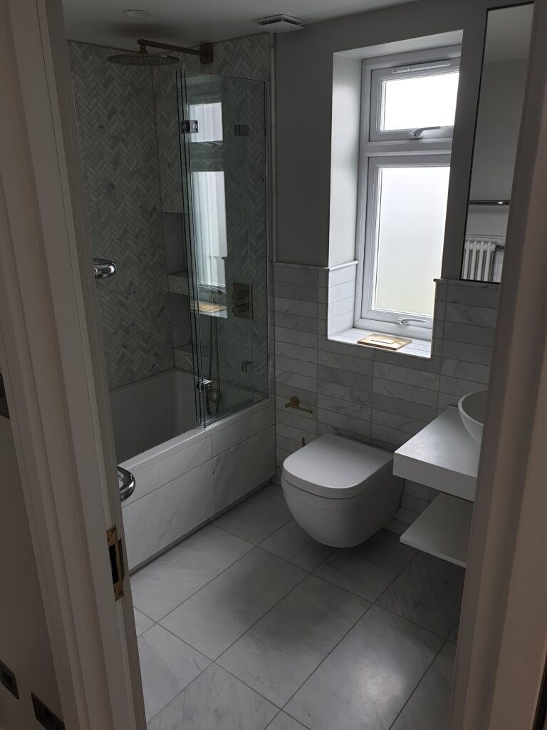 High-end bathroom tiling and premium finishing works