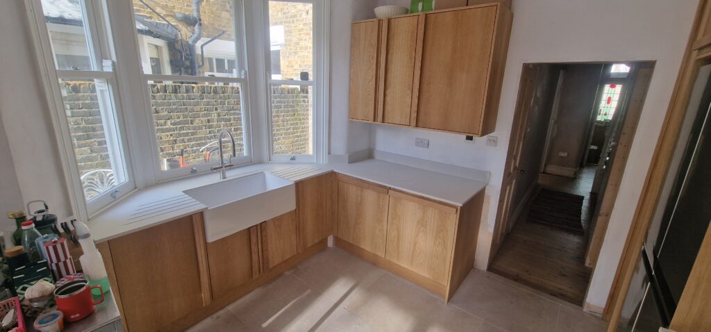 Bespoke wooden kitchen installation and solid wood worktops