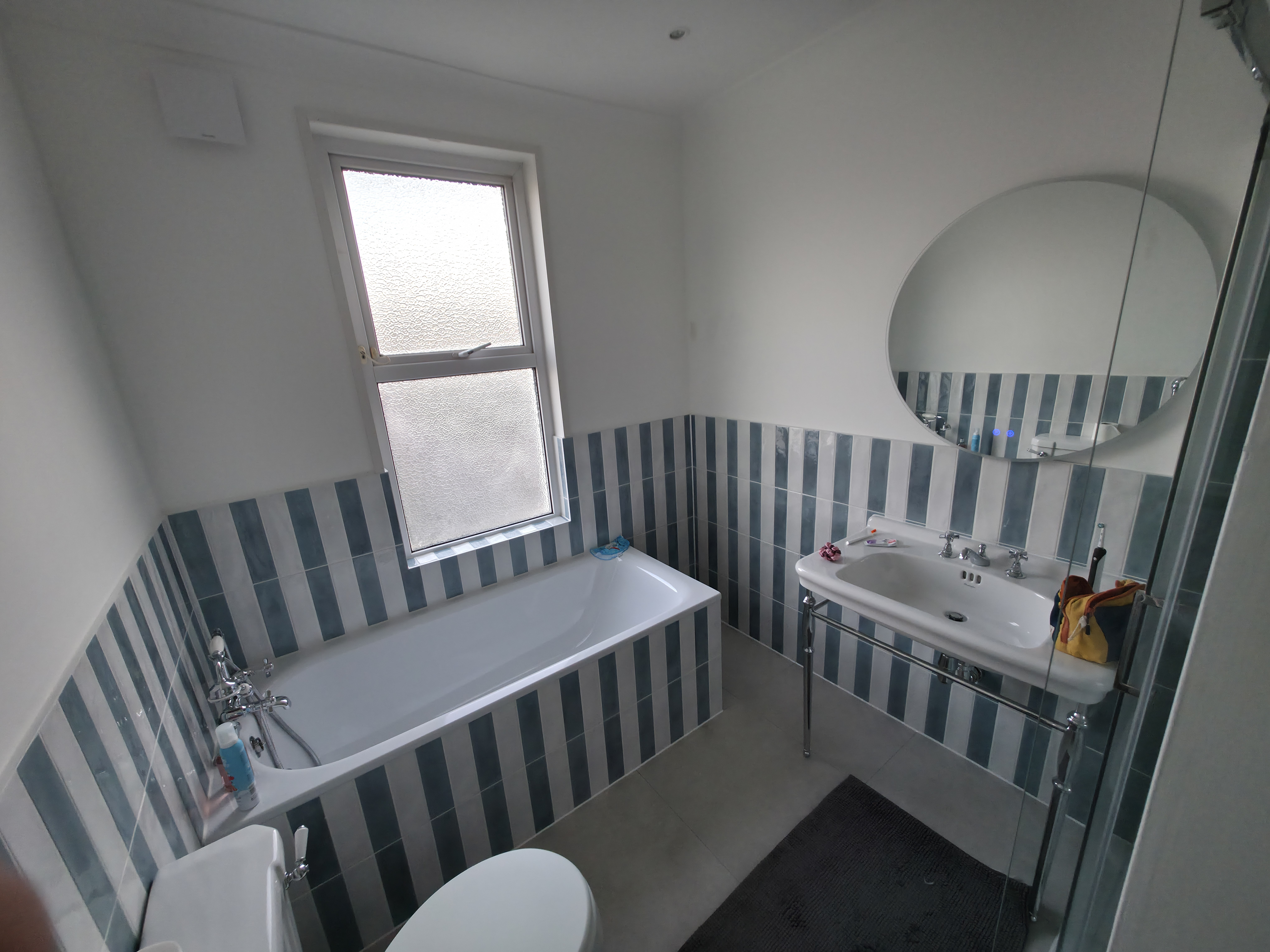Modern bathroom refurbishment with premium fixtures and fittings